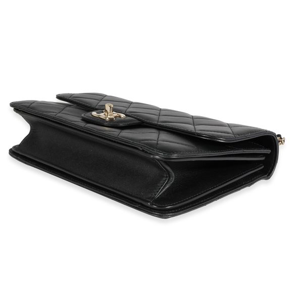 Chanel Black Quilted Lambskin Coco Lady Top Handle Flap Bag - Picture 6 of 8